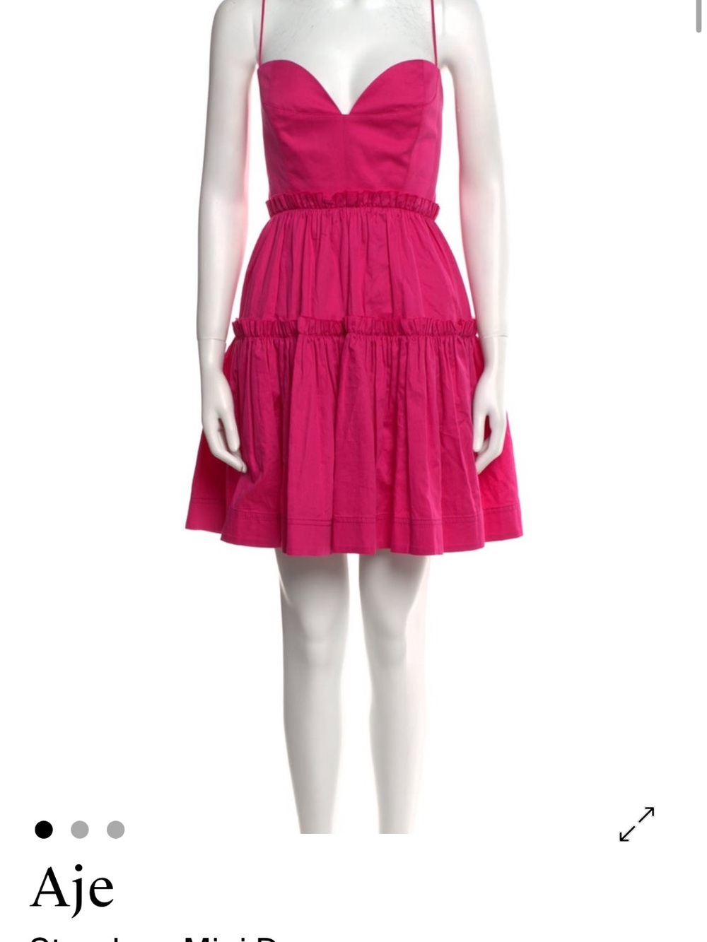 Aje Strapless A-Line Mini Dress in Pink